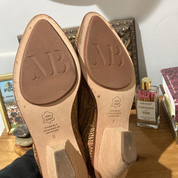 Matt Bernson Marlow Raffia Woven Ankle Booties Size 8 - Picture 5 of 5